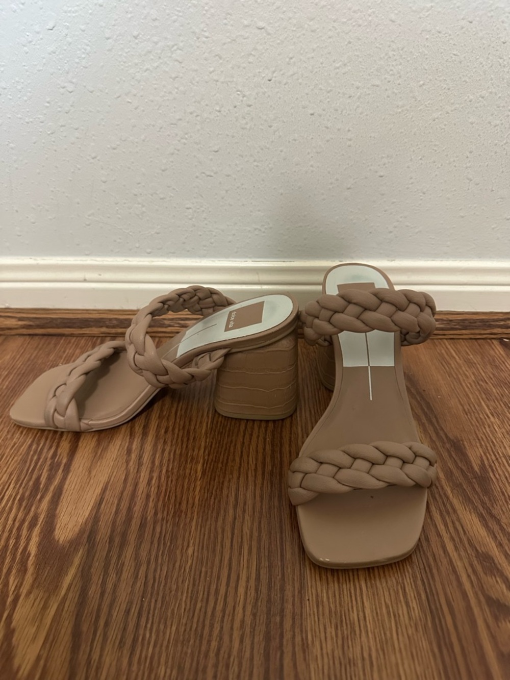 Dolce Vita Braided Tan Block Heel Sandals